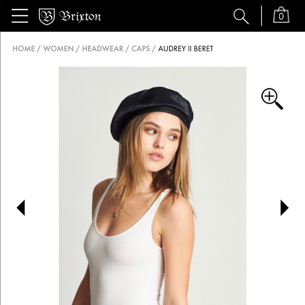 NWT Brixton Aubrey Beret in Dark Navy
